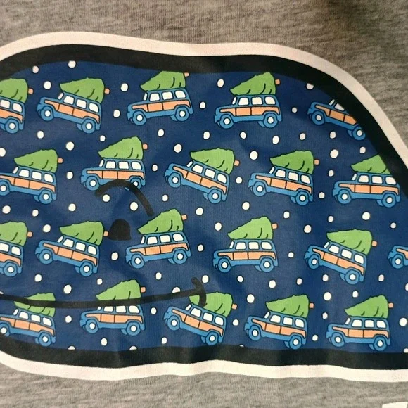 Vineyard Vines Grey Hooded Tshirt Long Sleeve Car Tree Camping Outdoor XS - Picture 8 of 8